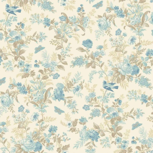 Tecido MAKOWER Sewing Bird Floral 1x1,12m