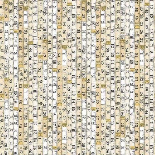 Tecido MAKOWER Atelier Measurements cream 1x1,12m