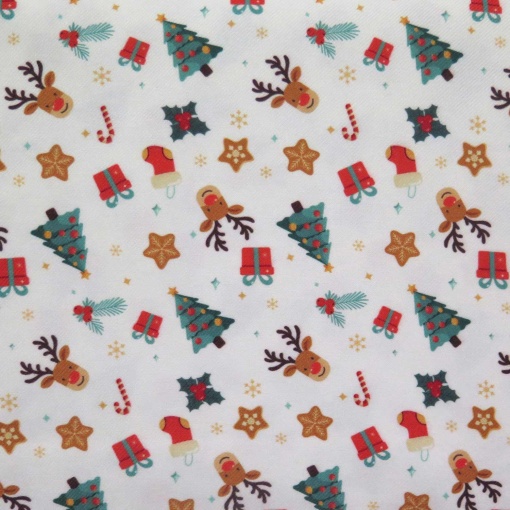 Tecido Natal bege 1x1,50m DL 105/01