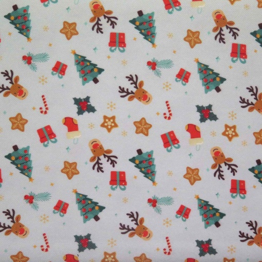 Tecido Natal cinza 1x1,50m DL 105/04