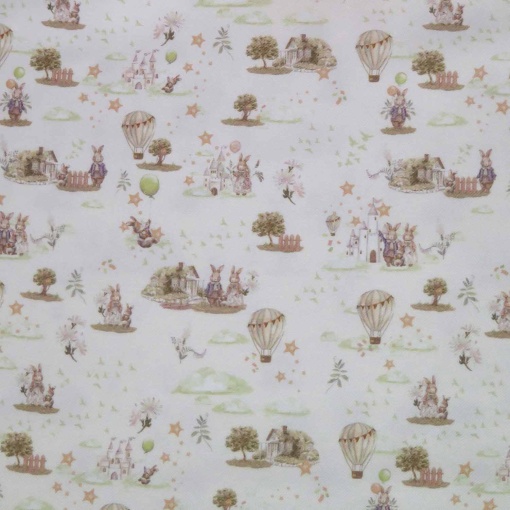 Tecido coelhos bege 1x1,50m DL 106/01