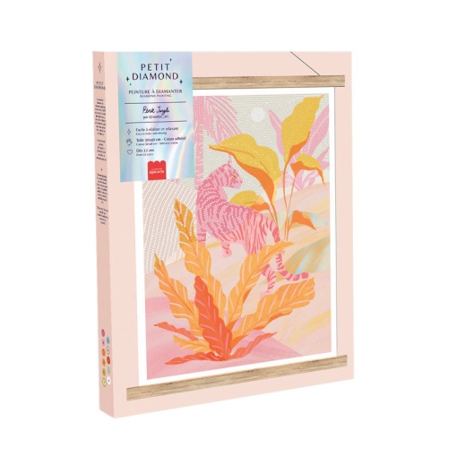 Pintar com diamantes La Petite Épicerie Petit Diamond 30x40cm - Selva rosa