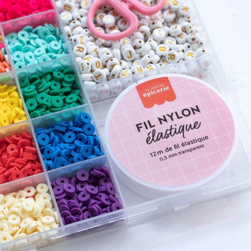 Caixa de missangas Heishi 6mm 16 cores - Pop La Petite Épicerie