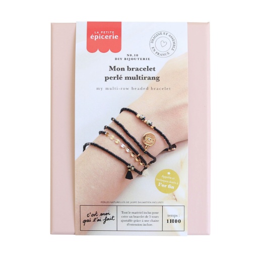 Kit DIY bijouterie - A minha pulseira com missangas multivolta preto La Petite Épicerie
