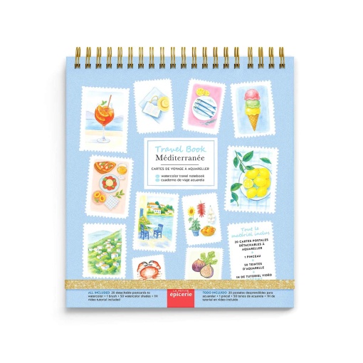 Travel book La Petite Épicerie caderno de viagem para aguarela - Mediterrâneo