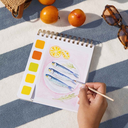 Travel book La Petite Épicerie caderno de viagem para aguarela - Mediterrâneo