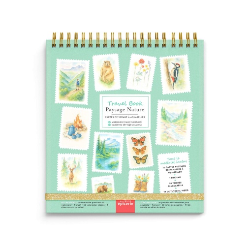 Travel book La Petite Épicerie caderno de viagem para aguarela - Paisagem natureza