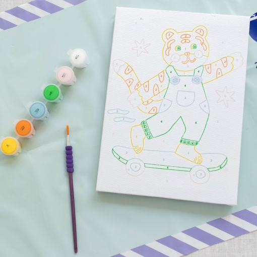 Pintar por números La Petite Épicerie Petit Pinceau Kids 18x25cm - Titi Skate