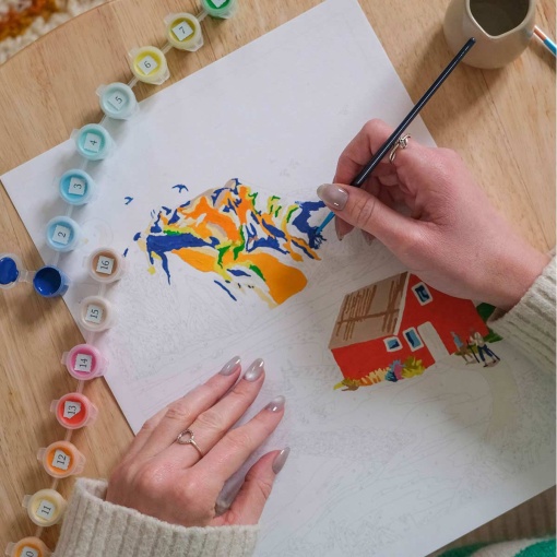 Pintar por números La Petite Épicerie Petit Pinceau 24,5x32,5cm - caminhada na Noruega