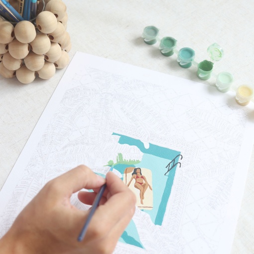 Pintar por números La Petite Épicerie Petit Pinceau 24,5x32,5cm - Daydreaming