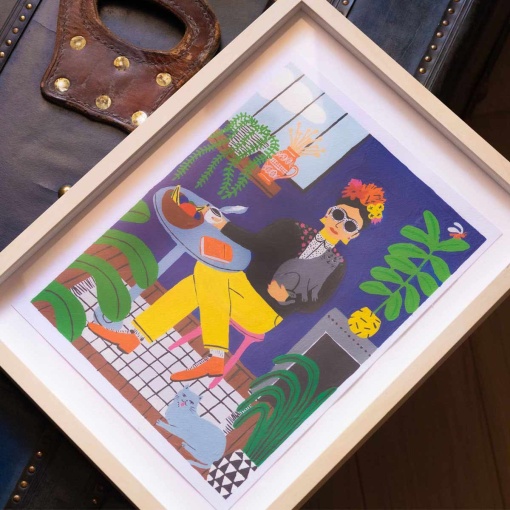 Pintar por números La Petite Épicerie Petit Pinceau 24,5x32,5cm - a rapariga dos gatos