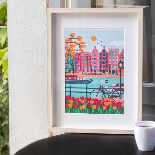 Pintar por números La Petite Épicerie Petit Pinceau 24,5x32,5cm - Amsterdão