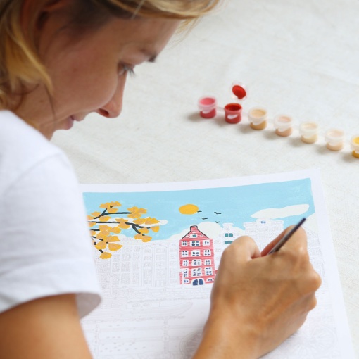 Pintar por números La Petite Épicerie Petit Pinceau 24,5x32,5cm - Amsterdão