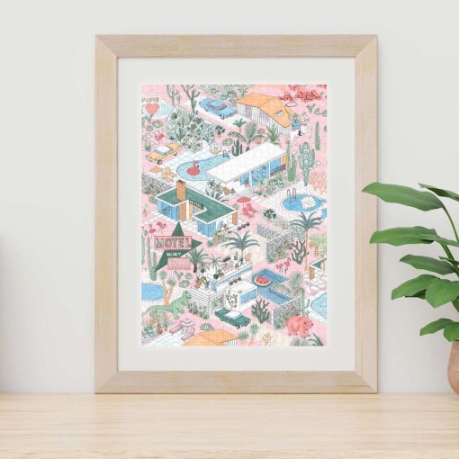 Puzzle La Petite Épicerie Quatre Coins 1000 peças - Palm Springs por Jackeline Colley