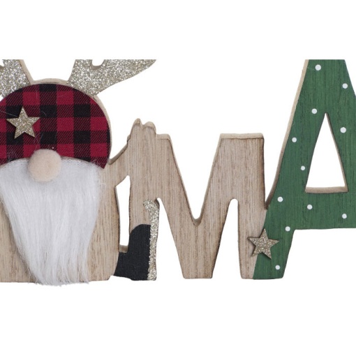Placa de madeira Xmas 30x12x12cm