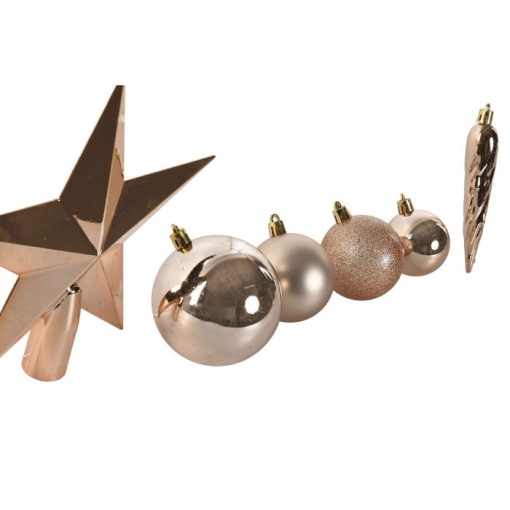 Set de bolas navideñas + estrella, 33 piezas, surtido.