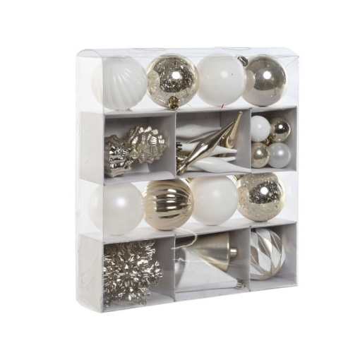 Conjunto enfeites para árvore de Natal 32 peças