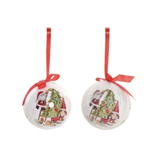 Conjunto bolas de Natal 14 peças Pai Natal