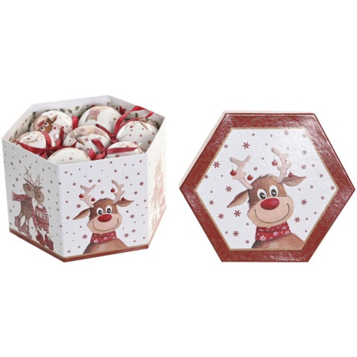 Conjunto bolas de Natal 14 peças rena