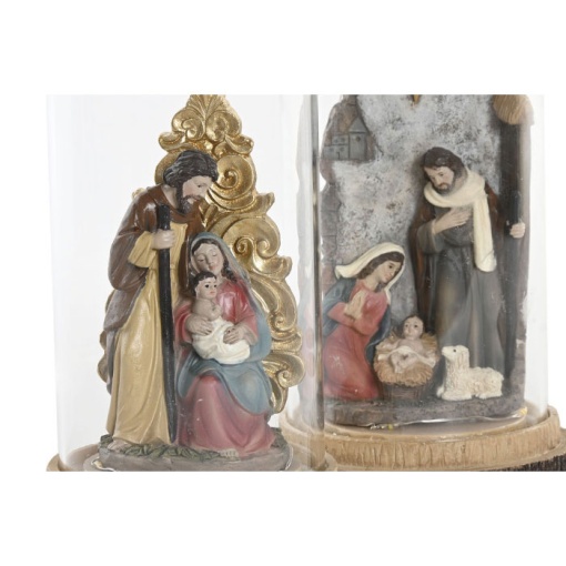 Sagrada Família em campânula com LED 10x10x21cm sortido