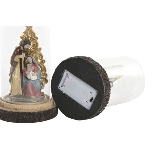 Sagrada Família em campânula com LED 10x10x21cm sortido