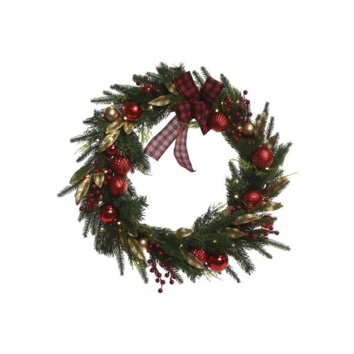 Christmas wreath with LED lights, 60cm.