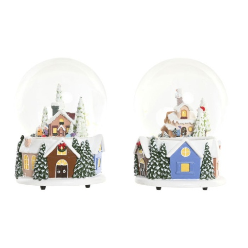 Globo de neve aldeia de Natal com música 13cm sortido