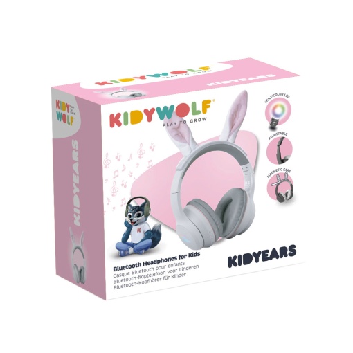Auscultadores Bluetooth Kidyears coelhinho KIDYWOLF