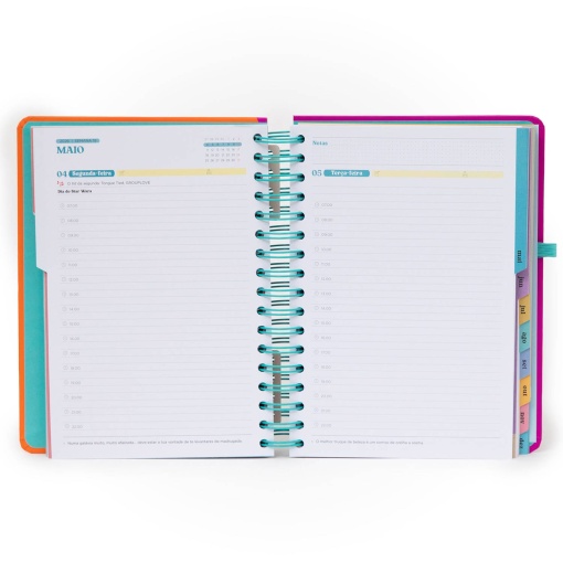 Agenda diária Wonder A5 2026 espiral MR.WONDERFUL "Continua a tentar" + esferográfica apagável
