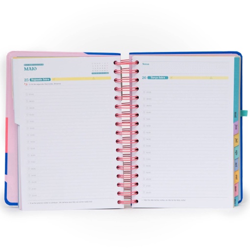 Agenda diária Wonder A5 2026 espiral MR.WONDERFUL "Quando uma porta se abre" + esferográfica apagável