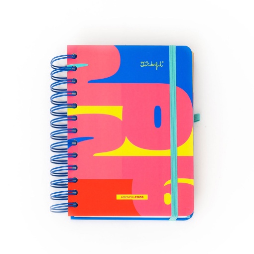 Agenda diária Wonder 134x175mm 2026 espiral MR.WONDERFUL "Quando uma porta se fecha"