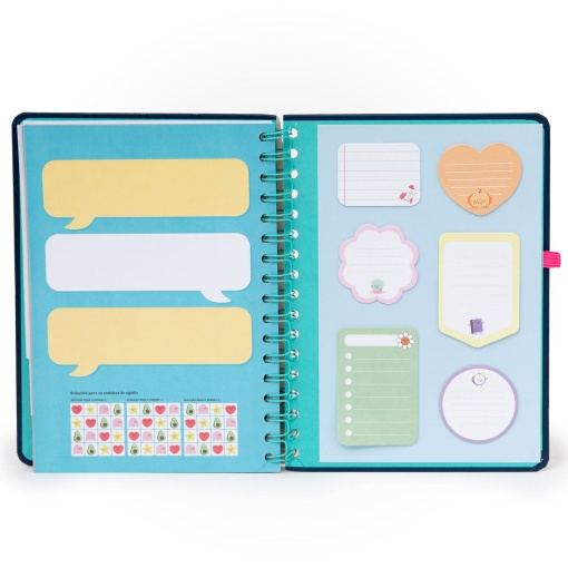 Agenda semanal Wonder A5 2026 espiral MR.WONDERFUL "Seres tu está na moda" + esferográfica apagável