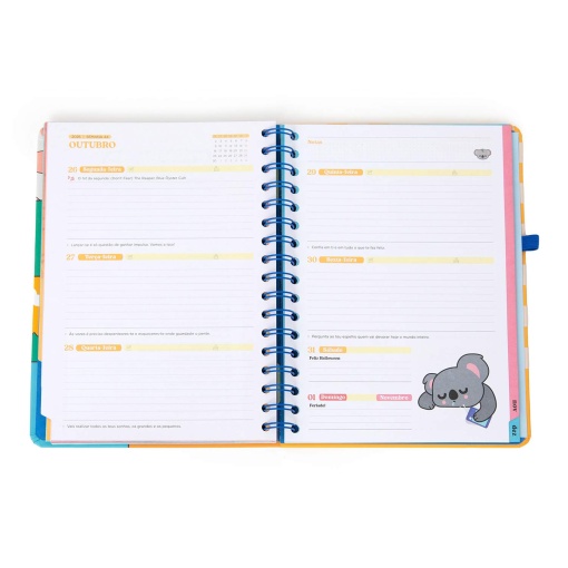 Agenda semanal Wonder A5 2026 espiral MR.WONDERFUL "Planos random" + esferográfica apagável