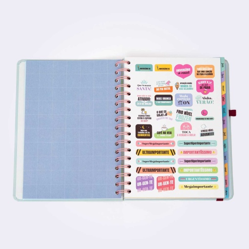 Agenda semanal Wonder A5 2026 espiral MR.WONDERFUL "Objetivo da semana" + esferográfica apagável