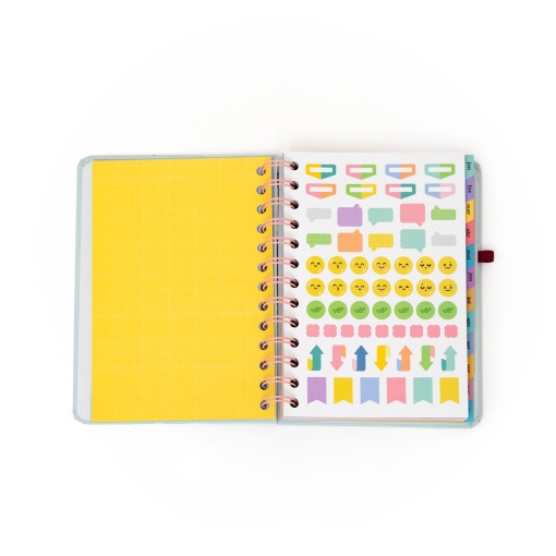 Agenda semanal Wonder 170x173mm 2026 espiral MR.WONDERFUL "Objetivo da semana"