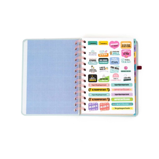 Agenda semanal Wonder 170x173mm 2026 espiral MR.WONDERFUL "Objetivo da semana"