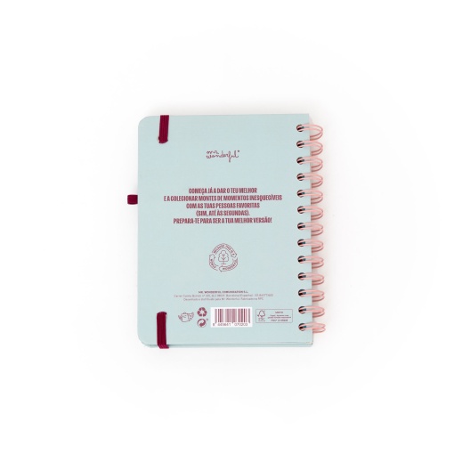 Agenda semanal Wonder 170x173mm 2026 espiral MR.WONDERFUL "Objetivo da semana"