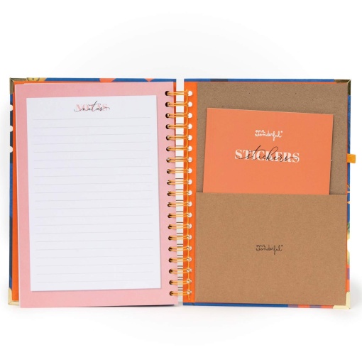 Agenda diária Office 170x226mm 2026 espiral MR.WONDERFUL "Non stop" + esferográfica