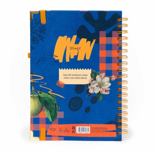 Agenda diária Office 170x226mm 2026 espiral MR.WONDERFUL "Non stop" + esferográfica