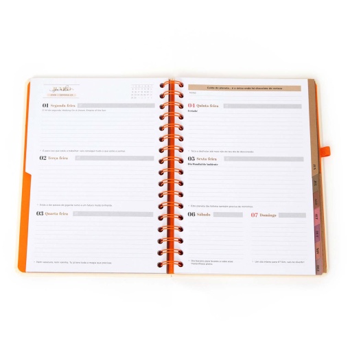 Agenda semanal Office A5 2026 espiral MR.WONDERFUL "Sem regras, só atitude" + esferográfica apagável