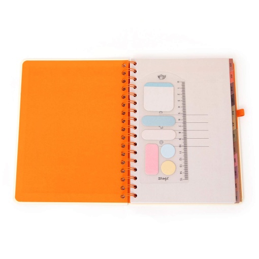 Agenda semanal Office A5 2026 espiral MR.WONDERFUL "Sem regras, só atitude" + esferográfica apagável