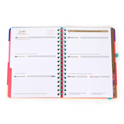 Agenda semanal Office A5 2026 espiral MR.WONDERFUL "Por onde começamos?" + esferográfica apagável