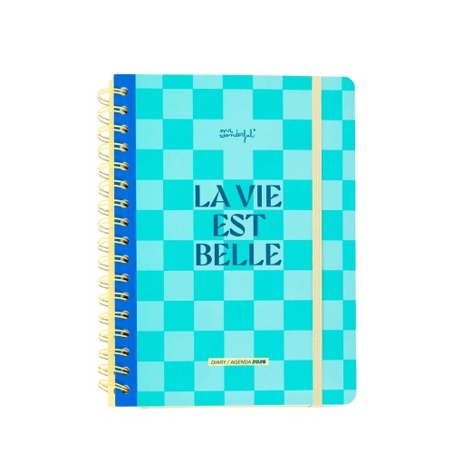 Agenda semanal Basic A5 2026 espiral MR.WONDERFUL "La vie est belle"