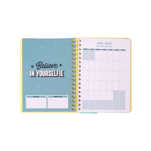 Agenda semanal Basic A5 2026 espiral MR.WONDERFUL "La vie est belle"