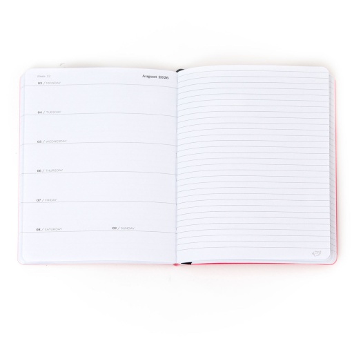 Agenda semanal Pocket 128x172mm 2026 MR.WONDERFUL rosa