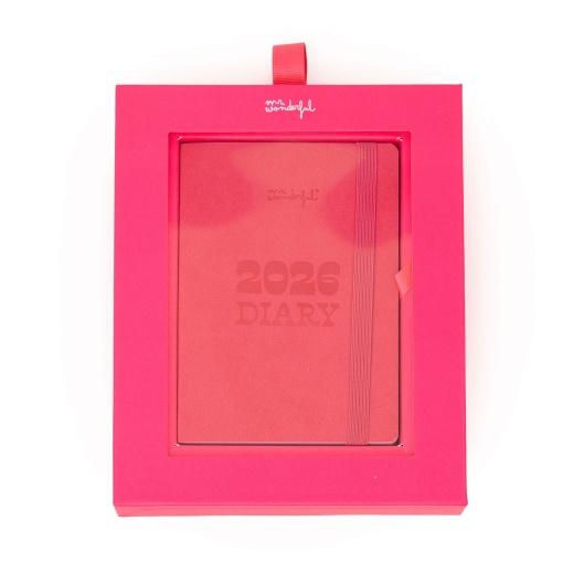 Agenda semanal Pocket 128x172mm 2026 MR.WONDERFUL rosa