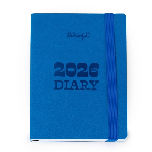 Agenda semanal Pocket 128x172mm 2026 MR.WONDERFUL azul