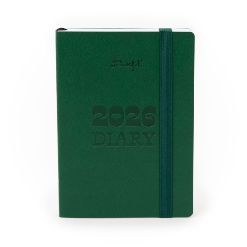 Agenda semanal Pocket 128x172mm 2026 MR.WONDERFUL verde