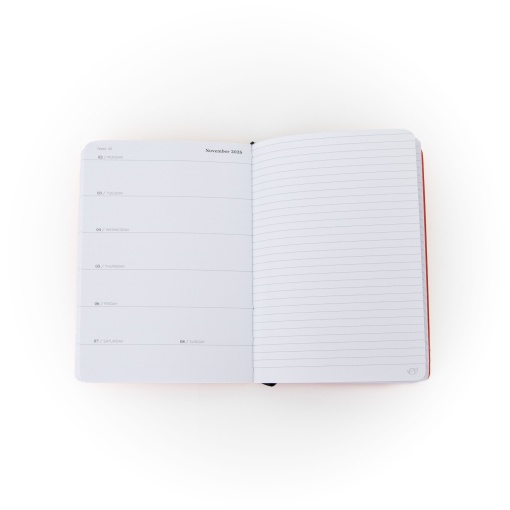 Agenda semanal Pocket 128x172mm 2026 MR.WONDERFUL laranja