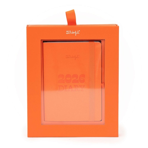 Agenda semanal Pocket 128x172mm 2026 MR.WONDERFUL laranja